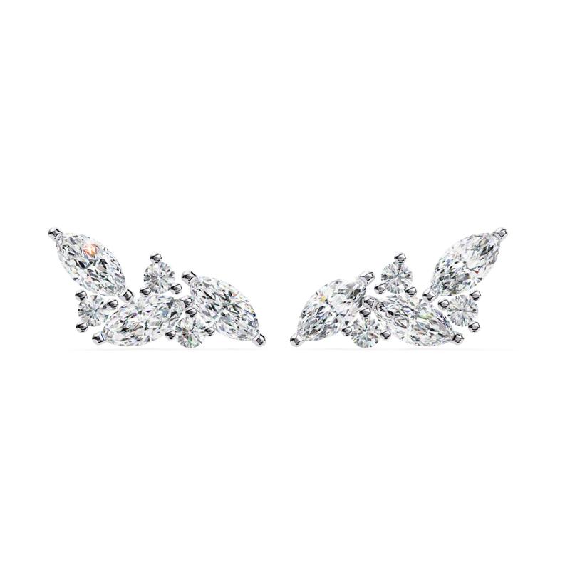 Diamond Studs Earrings 360 animation renders 3dm stl details