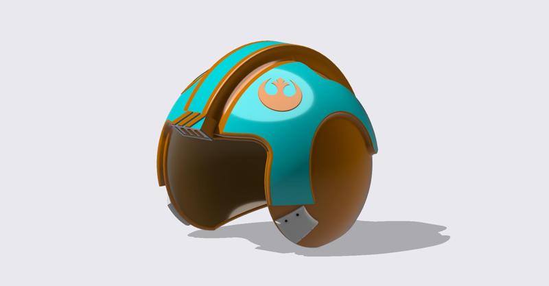 3D Mech X Wing Helmet.step