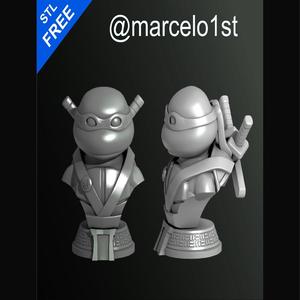 Turtle Warrior with Sword - Bust