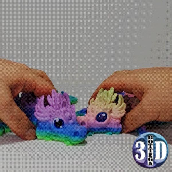 Yuari, baby magical dragon, articulated, flexy, free