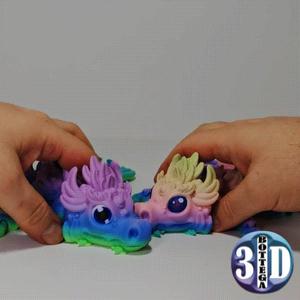 Yuari, baby magical dragon, articulated, flexy, free
