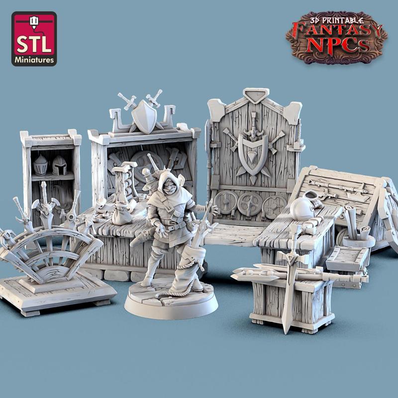 Fantasy NPCs - Weapons Merchant Set
