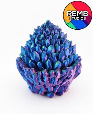 Crystal Dragon Egg Twist Lock | Print in Place | No Support