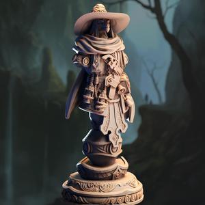 BUST Silver Dragonborn Sorcerer - Ozmandi Starborn