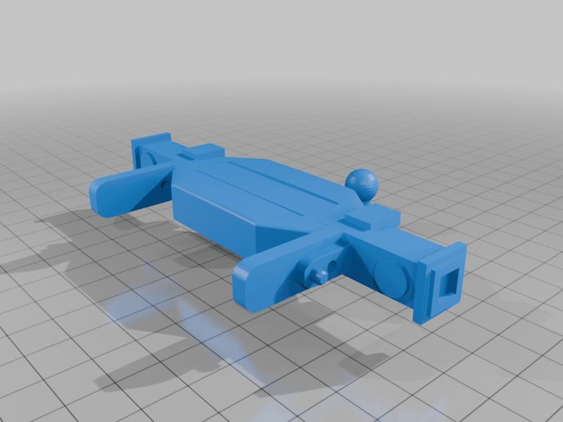 SCX24 Power Wagon Rear Bumper with Hitch Ball