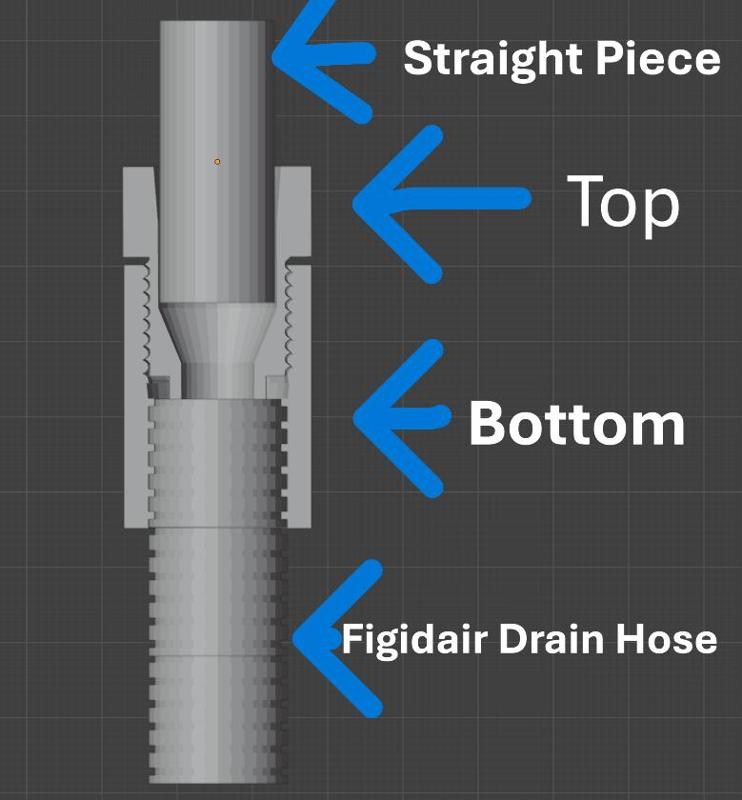 GE SxS Drain Tube Adapter