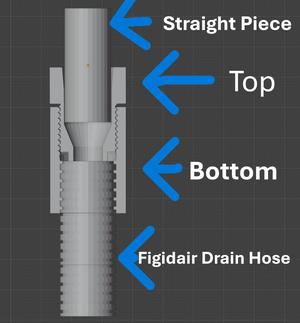 GE SxS Drain Tube Adapter
