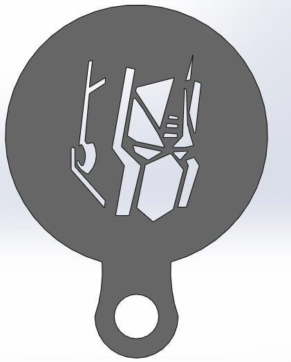 Coffee Stencil - Optimus Prime