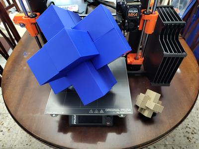 Big cross knot puzzle