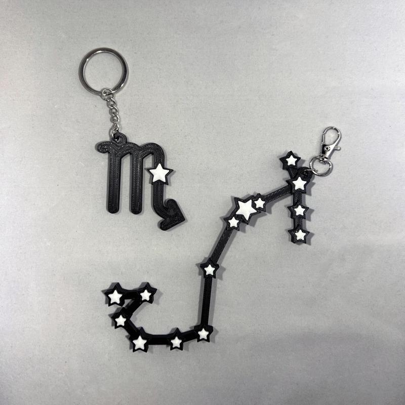 Scorpio Constellation and Zodiac Symbol Keychain Bundle - 3D Printable STL Files - NO AMS - COMMERCI