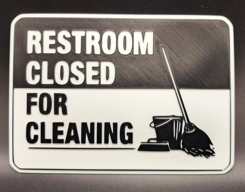 Restroom Closed for Cleaning 2 Color