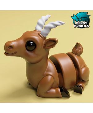 Horns Cute Goat / Farm Animal Articulated / Print-in-Place Herd Creature / Horned Barn Beast