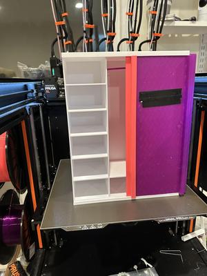 Modified Barbie Closet ( 1/6 scale )with Modern Doors including hangers I found