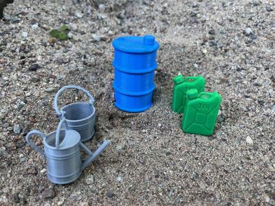 Barrel, Sud 1:10 a 1:12, miniature, RC car, Diorama