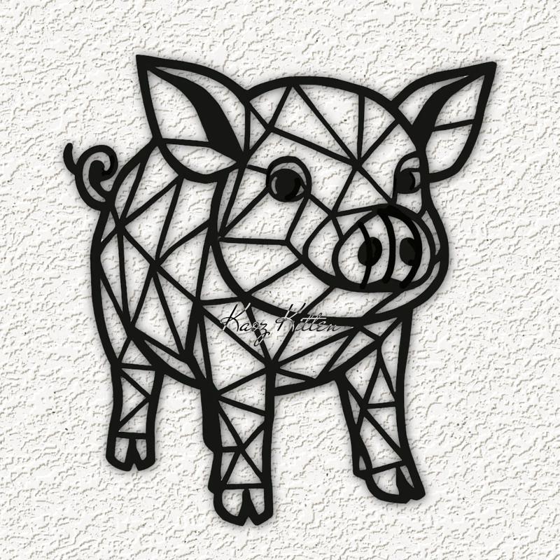 3d geometric pigwall art home decor