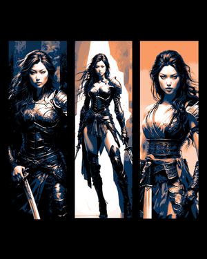Mulan - the swordswoman and the warrior - Set of bookmarks