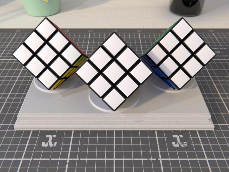 Rubik's Cube Base 3x - Greek Ionic Style