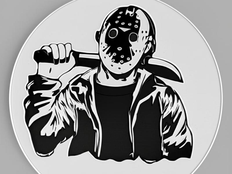 Black and White Friday the 13th Jason Voorhees