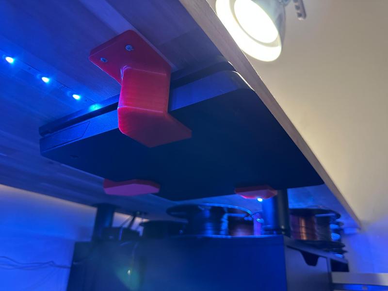 Xbox and PS4 under desk mounts
