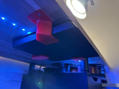 Xbox and PS4 under desk mounts