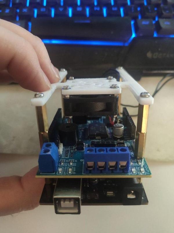 Cover fan 300x300mm with holes for Arduino Mega 2560
