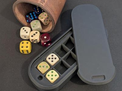 Dice Box - Sliding Lid for “12 - D6 Dice” (16 mm)