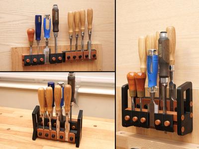 Modular Chisel Tool Rack (No Hardware Needed!)