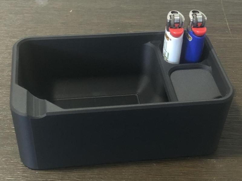 Ashtray with Lighter Holder