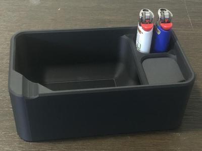 Ashtray with Lighter Holder