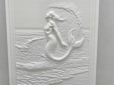 "Mermaid's Emergence" Relief Wall Art