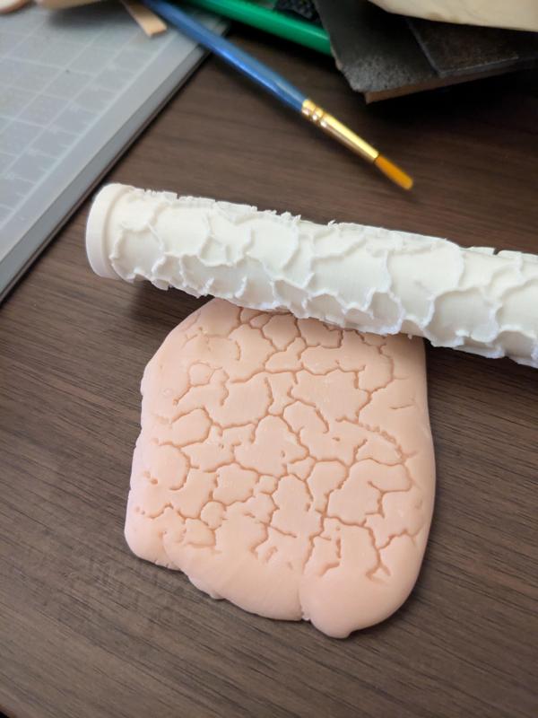 Texture Rolling Pin - Cracked Earth Pattern