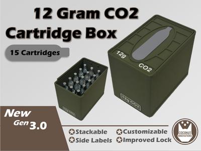 Airsoft Pellet BB 12 Gram CO2 Cartridge Box - 15