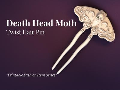 Death Head Moth - Twist Hairpin