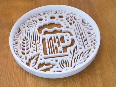 Serving Tray - Beer Themed Engraved 