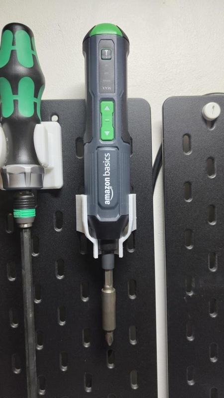 Amazon basics (Denali) screwdriver mount for ikea Skadis pegboard