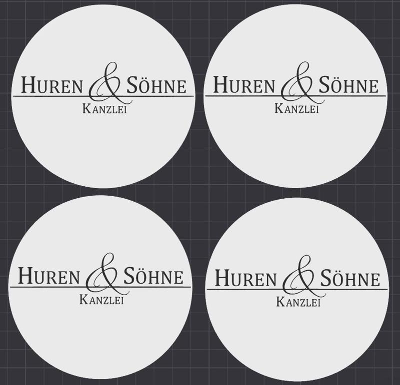 Huren und Söhne Kanzlei Untersetzer son of a bitch Coaster