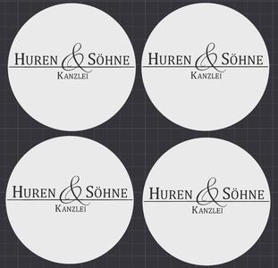 Huren und Söhne Kanzlei Untersetzer son of a bitch Coaster