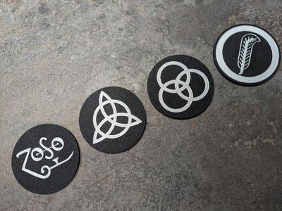 Led Zeppelin Coaster zofo 4 symbols