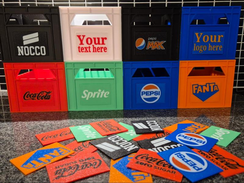 Slim Can Crate 4 cans – Swap Signs – Customizable