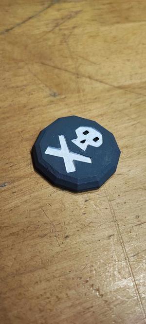 Death rune fridge magnet from runescape
