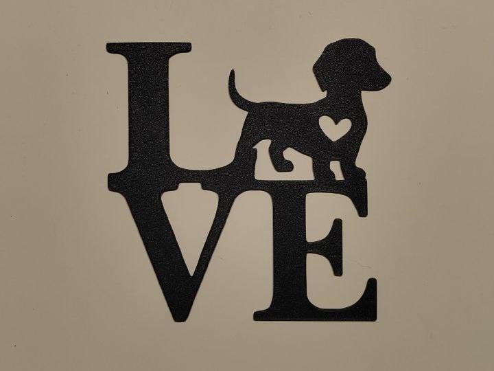 love dachshund wall art