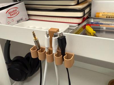 Cable Holder for IKEA NISSAFORS Utility Cart