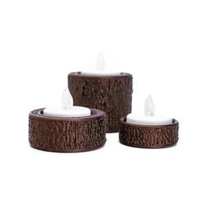 Tree Bark Candle Holders