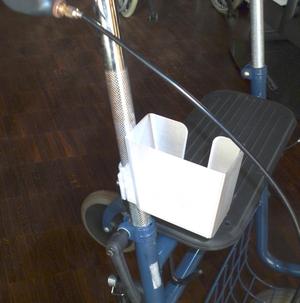 Compartment for rollator
