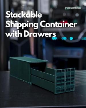 Stackable Shipping Container Drawer Organizer