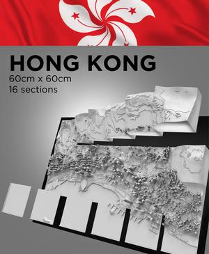 HONG KONG, Skyline 3d map
