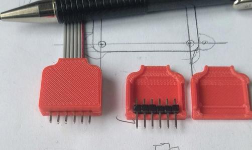 Six wire Ribbon cable Pin-header enclosure