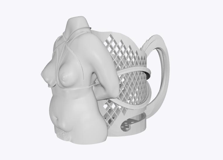 Lady Drinking Can Holder (nsfw)