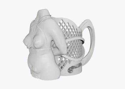 Lady Drinking Can Holder (nsfw)