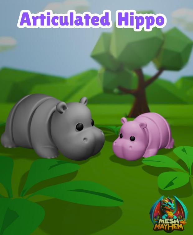 Cute Articulated Hippo